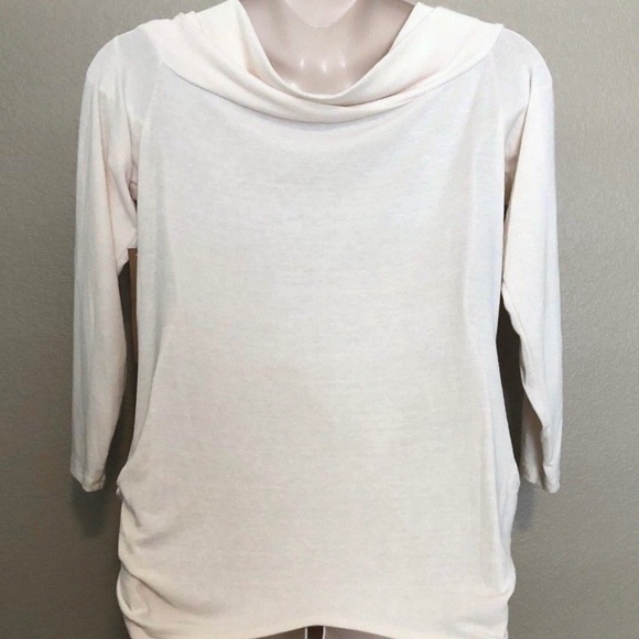 Rachel Roy Women's Soft Stretch-Knit Ruched Ivory Off The Shoulder Top Plus 1X - Picture 14 of 14